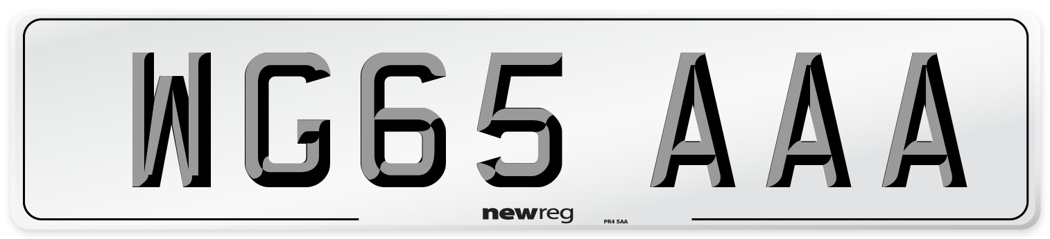 WG65 AAA Number Plate from New Reg
